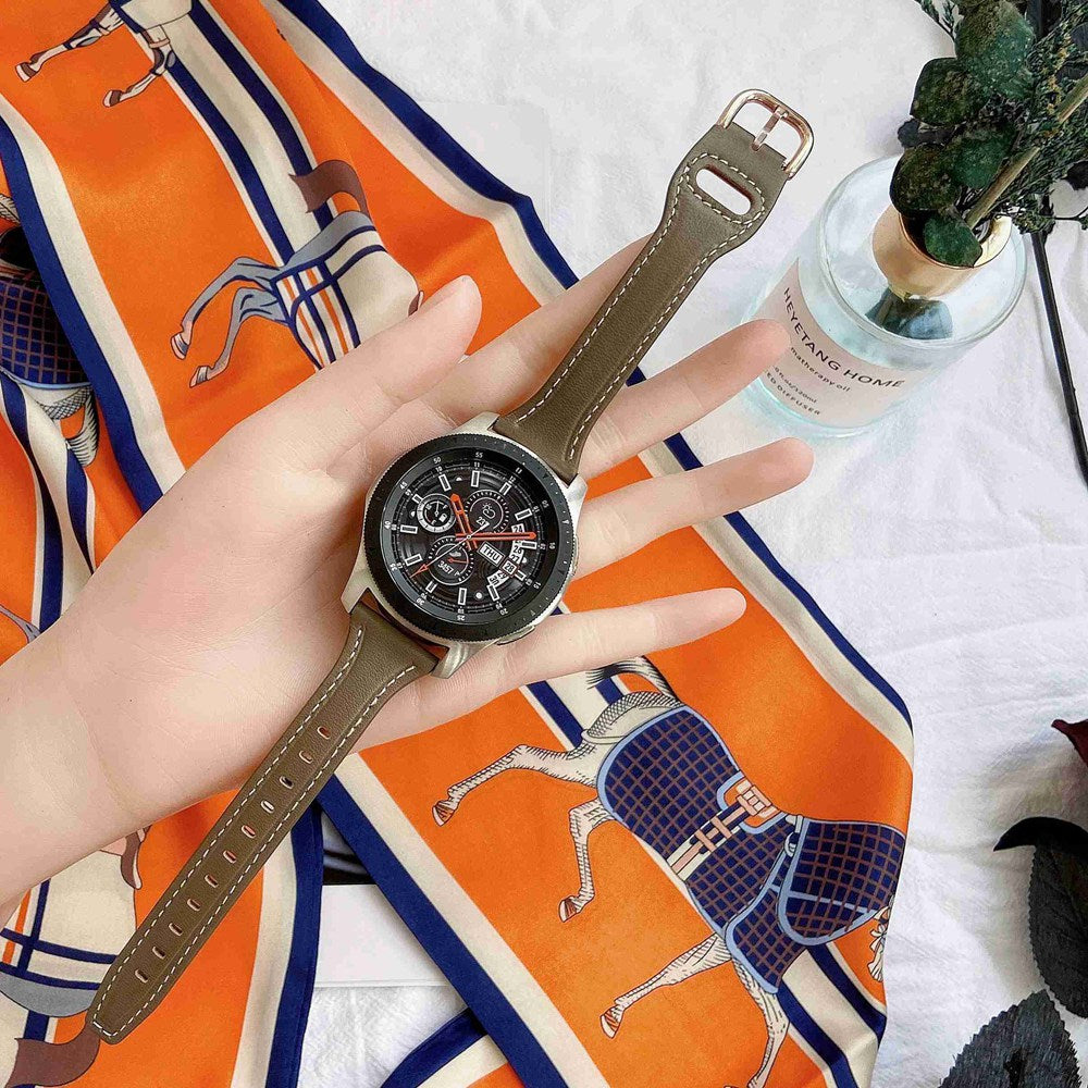 For Samsung Galaxy Watch 3 45mm Huawei Watch GT3 Pro 46mm Genuine Leather Watch Strap 22mm T-shaped Replacement Band For Samsung Galaxy Watch 3 45mm Huawei Watch GT3 Pro 46mm Genuine Leather Watch Strap 22mm T-shaped Replacement Band